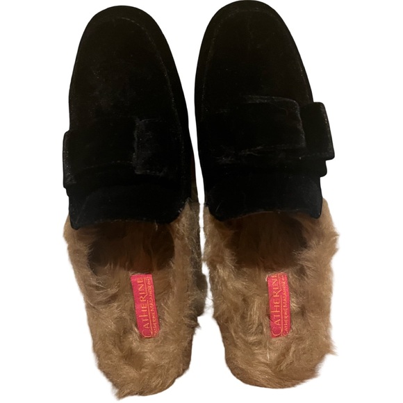 Catherine Malandrino Furtow Faux Black and Tan mules. Size 8 - Picture 3 of 5